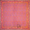 رومیزی ترمه طرح یاقوت سنتی - مربع ‍۱۰۰×۱۰۰ سانتی متر - رنگ قرمز مشکی