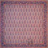 رومیزی ترمه طرح یاقوت سنتی - مربع ‍۱۰۰×۱۰۰ سانتی متر - رنگ کرم تار مشکی